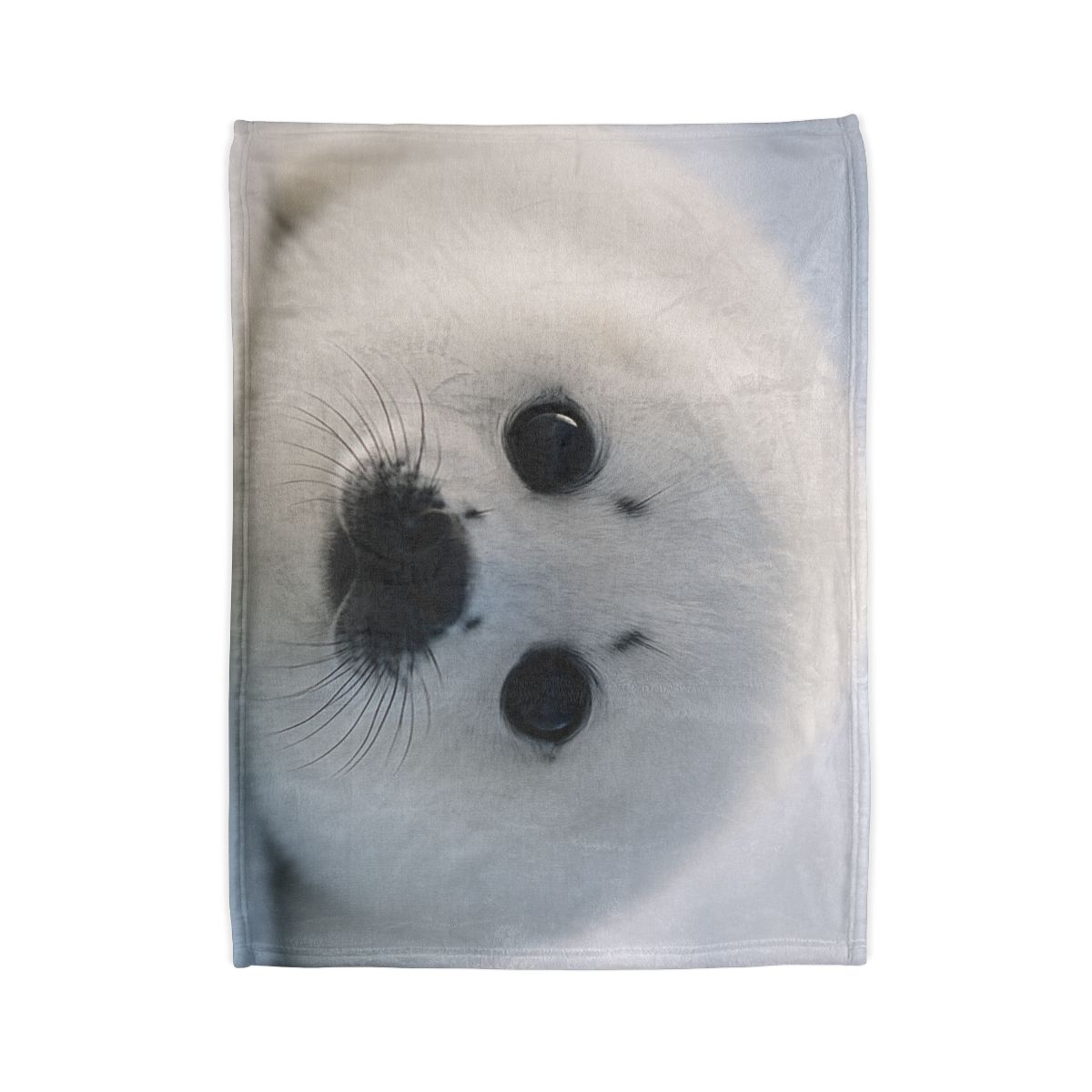 Snow Dream Harp Seal Pup personalized cozy blankets