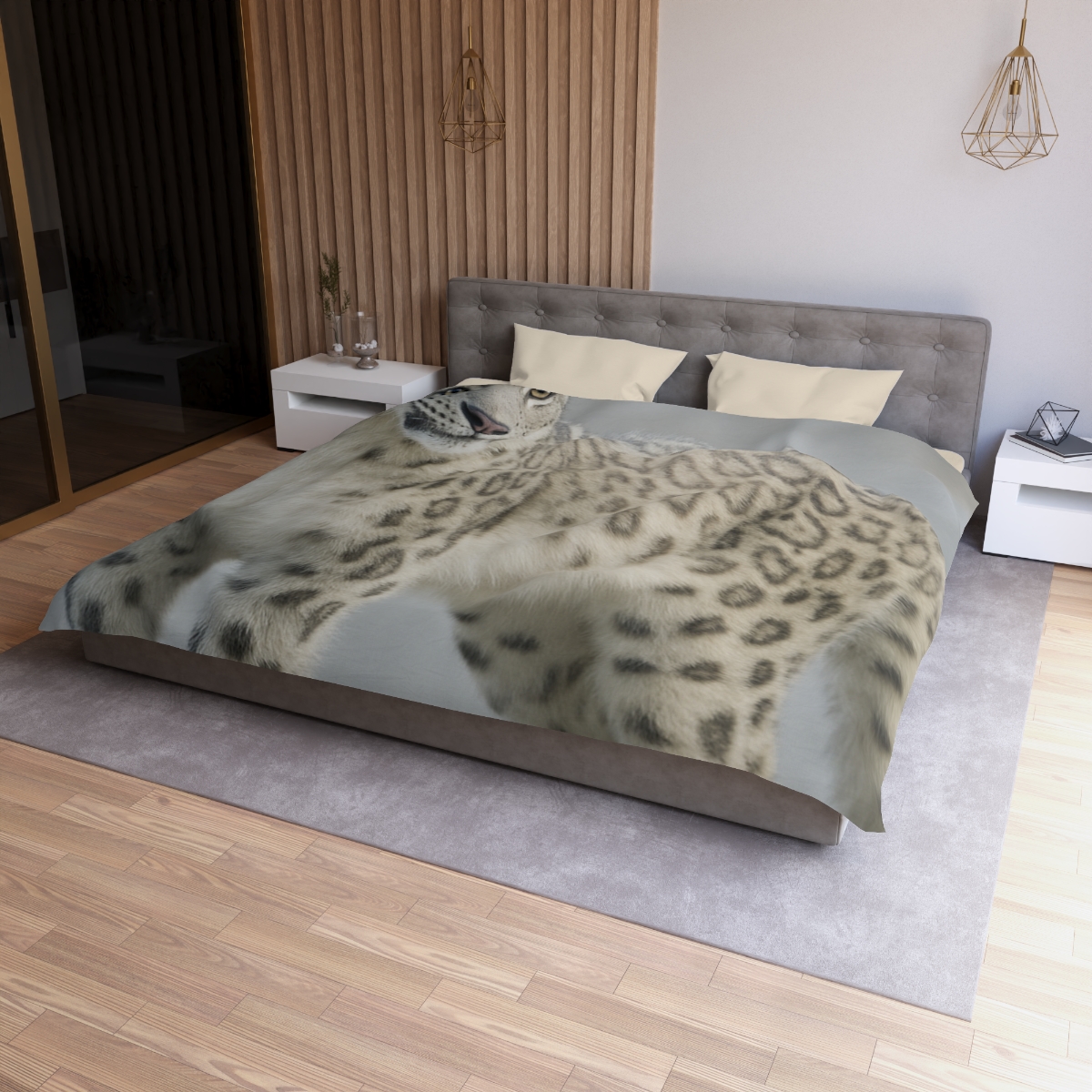 Snow Drift Hunter Snow Leopard soft comforter duvets