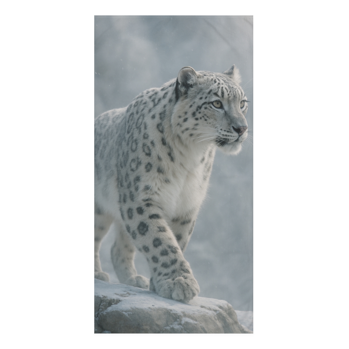Snow Leopard Ridge Phantom decorative home towelscustom towels