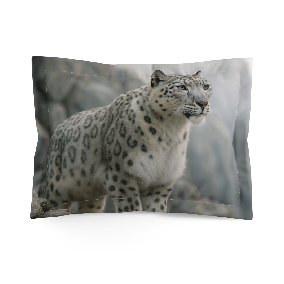 Snow Leopard Ridge Watcher gift pillows for home