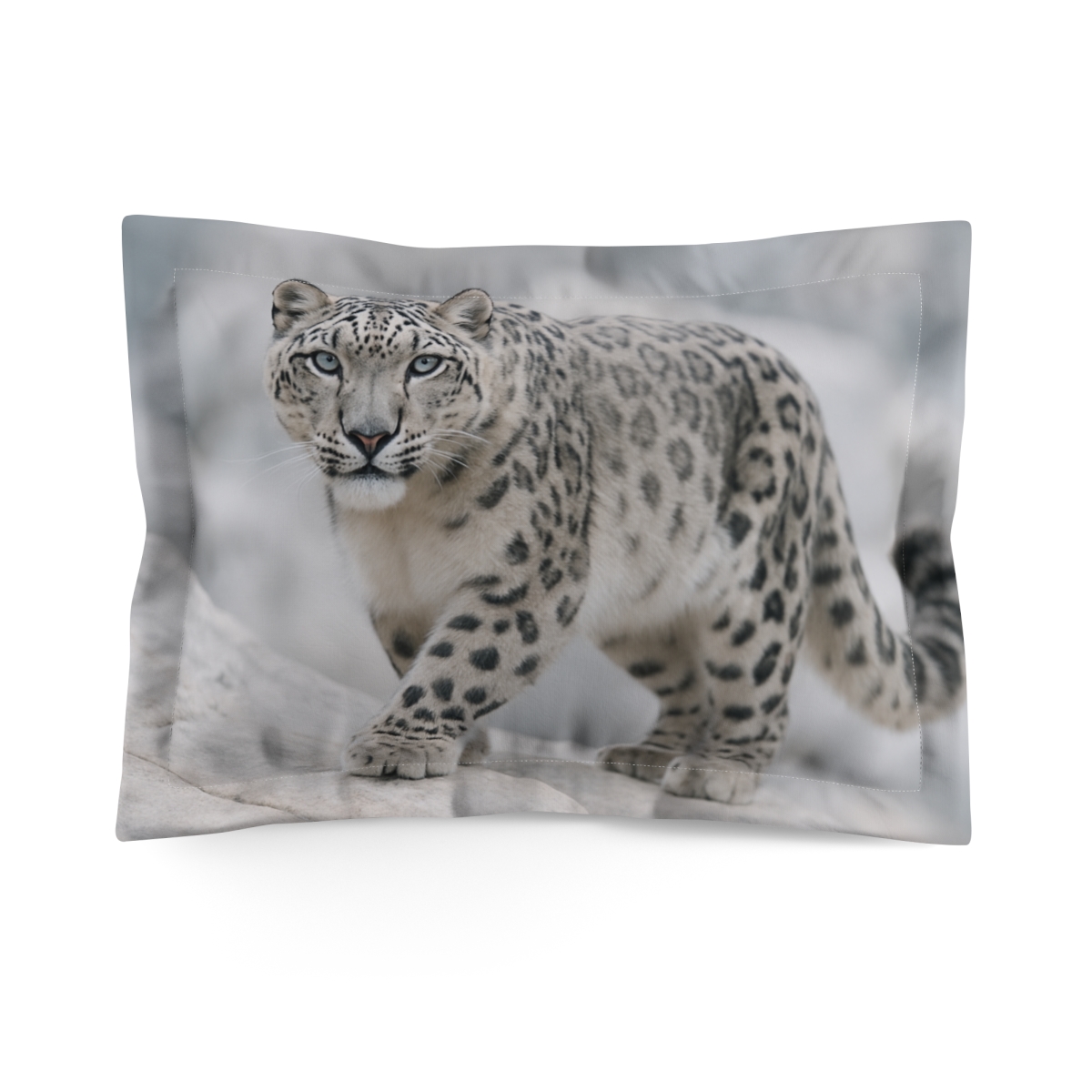 Snow Leopard Silent Ascent personalized decorative pillows