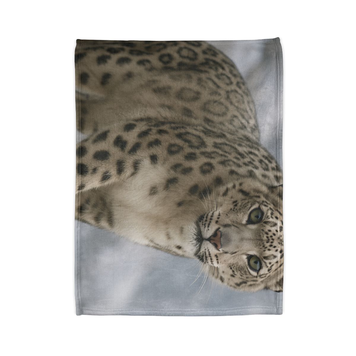 Snow Leopard Silent Ascent personalized cozy blankets