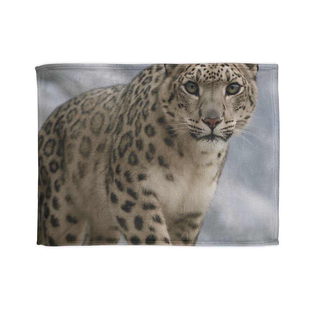 Snow Leopard Silent Ascent personalized cozy blankets