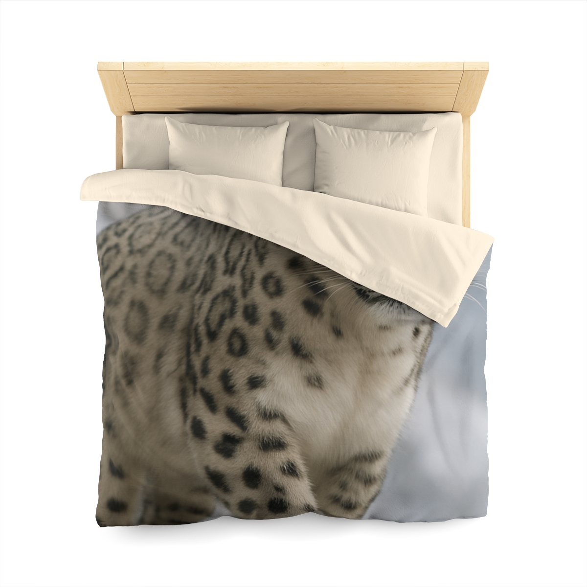 Snow Leopard Silent Ascent soft comforter duvets
