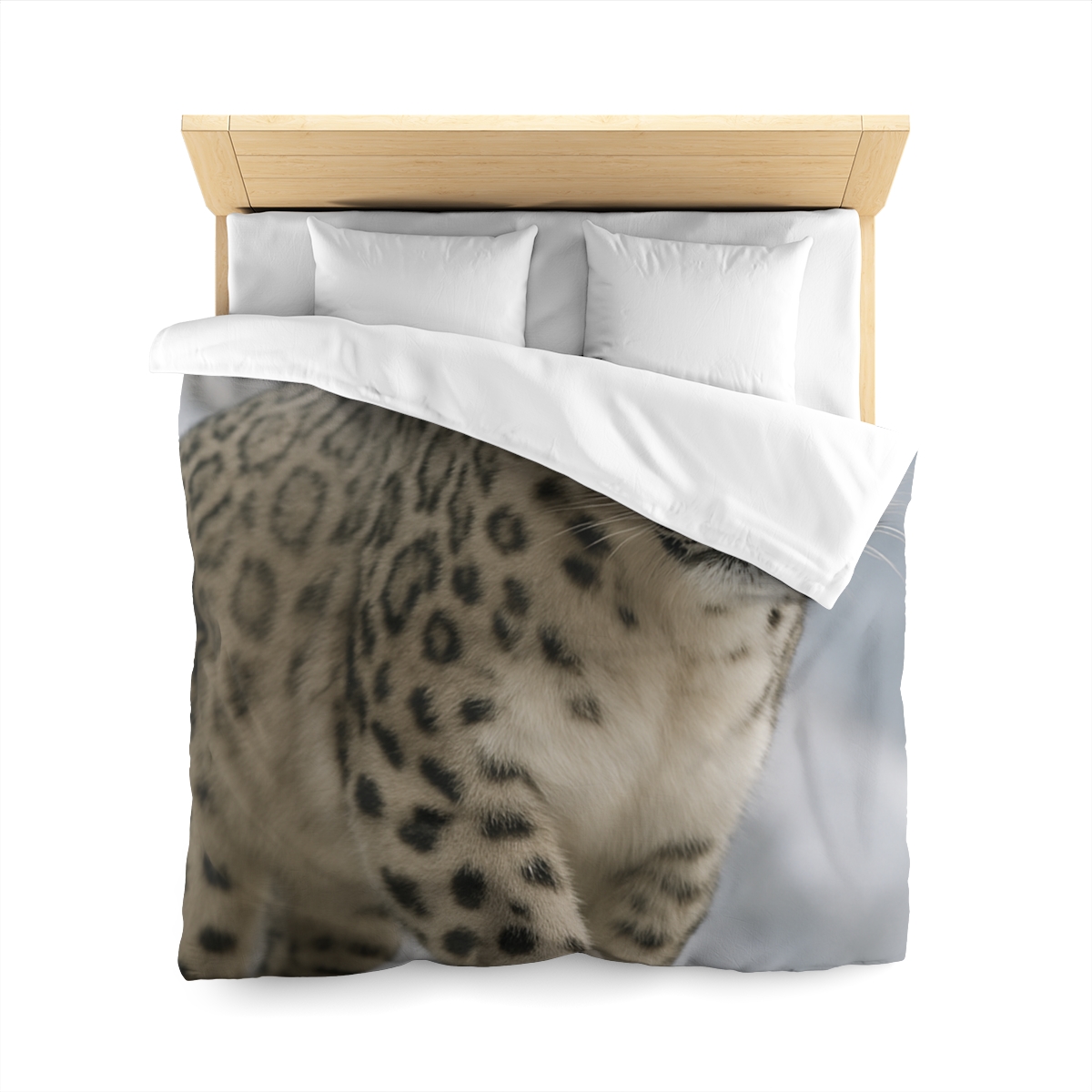 Snow Leopard Silent Ascent soft comforter duvets