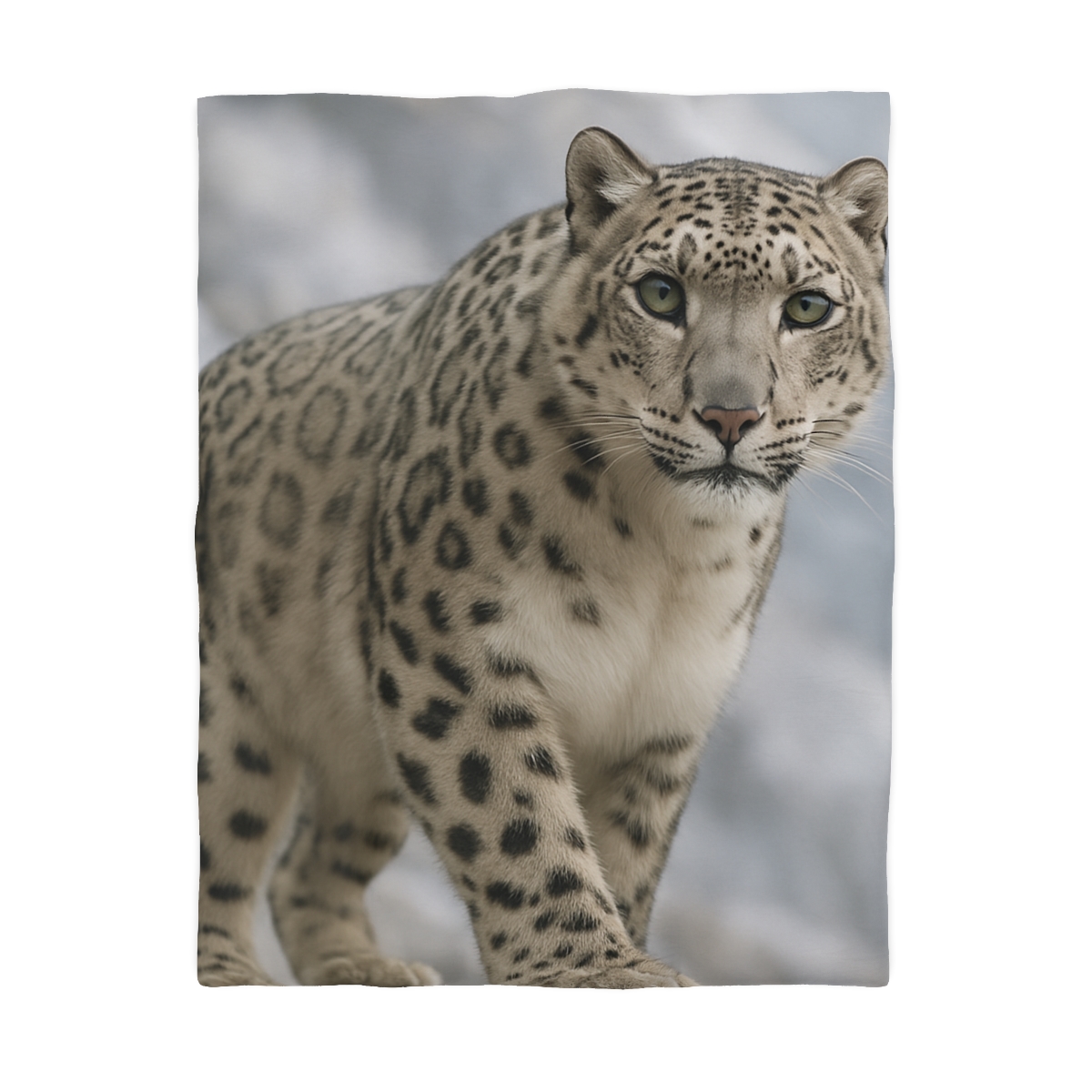 Snow Leopard Silent Ascent soft comforter duvets