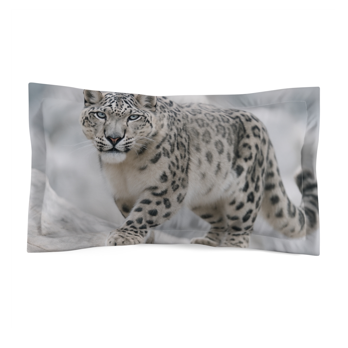 Snow Leopard Silent Ascent personalized decorative pillows