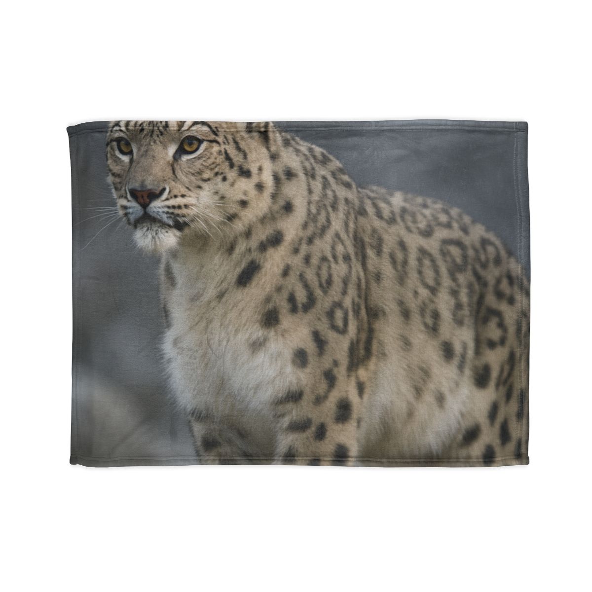 Snow Leopard Silent Summit soft fleece blankets