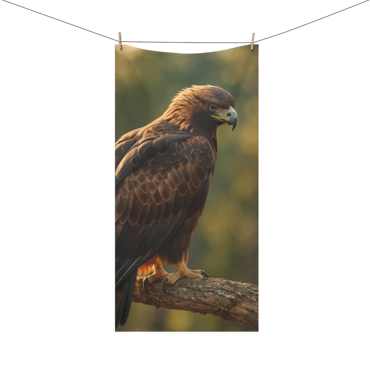 Solar Crest Golden Eagle personalized bath towels