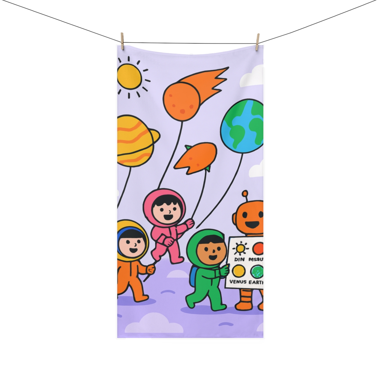 Solar Kite Festival On Cloud Planet Nine soft cotton towels