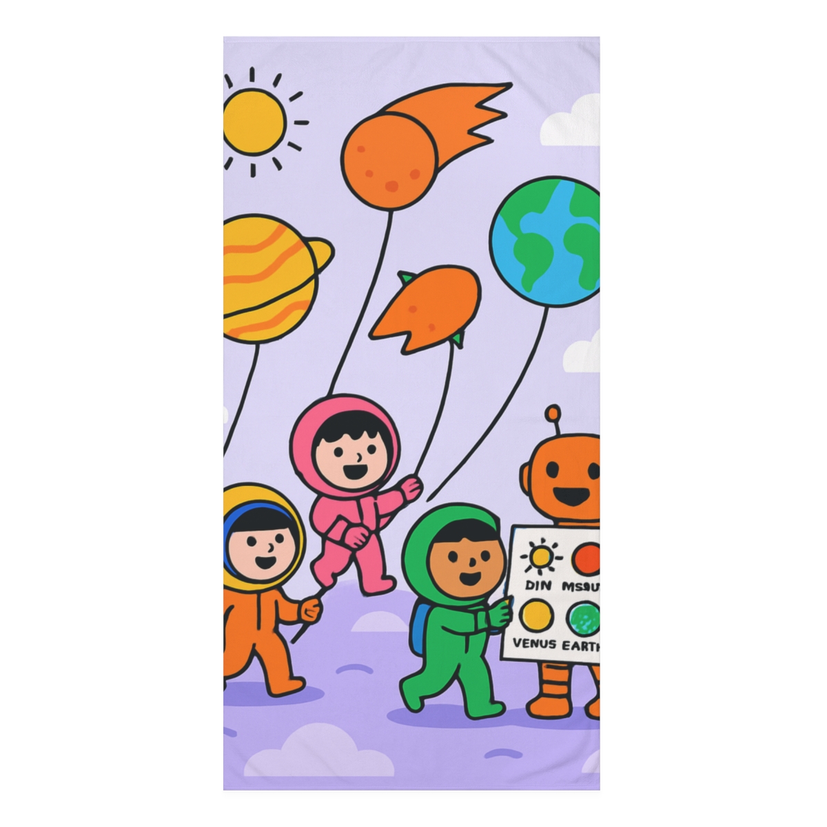 Solar Kite Festival On Cloud Planet Nine soft cotton towels