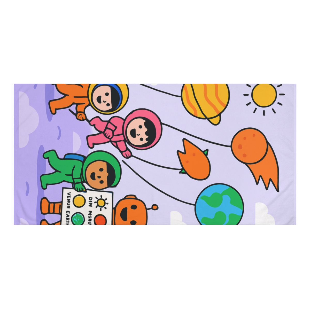 Solar Kite Festival On Cloud Planet Nine soft cotton towels