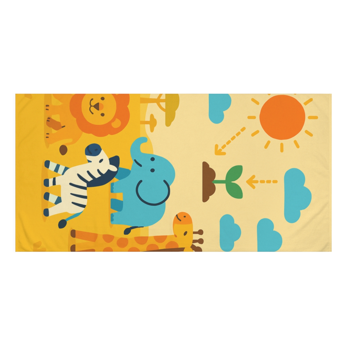 Solar Safari Animal Parade decorative home towels