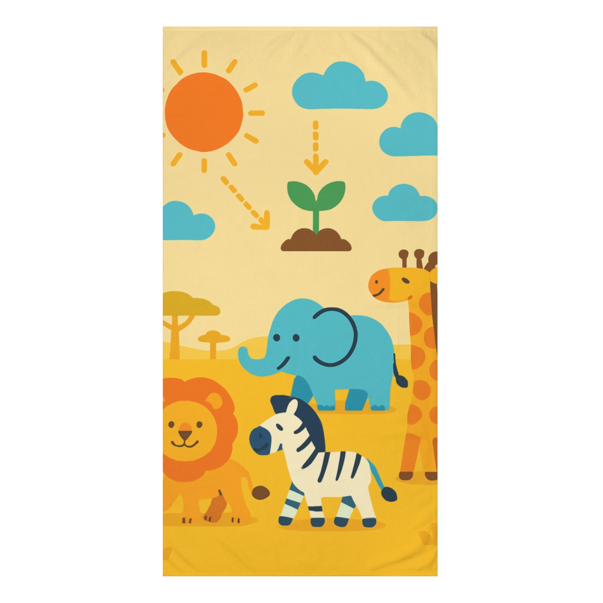 Solar Safari Animal Parade decorative home towels