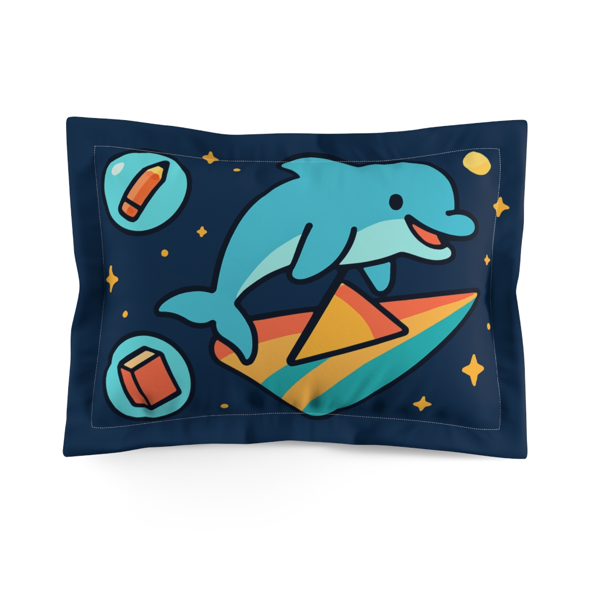 Solar Sail Dolphin Classroom stylish throw pillows