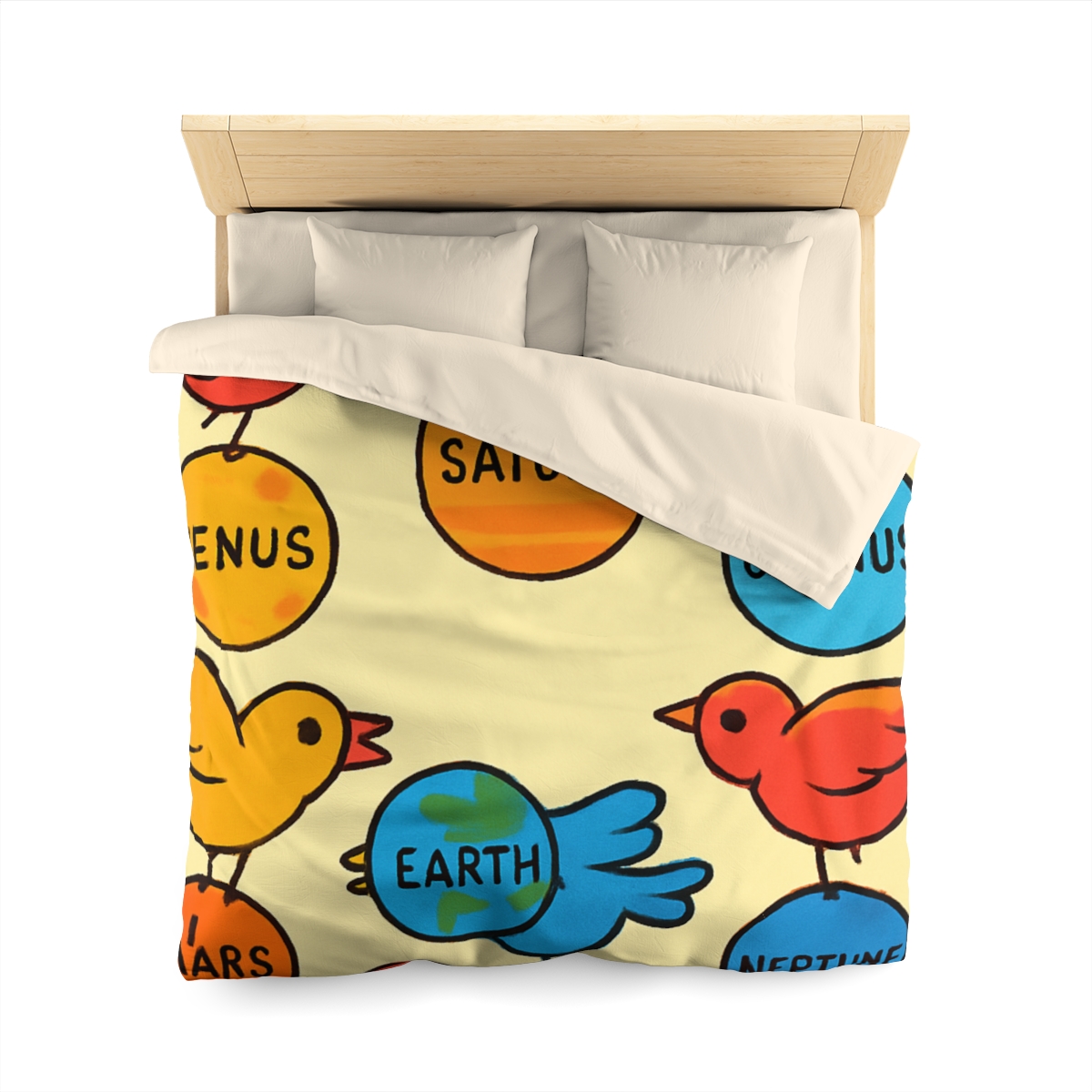 Solar System Circus Of Birds unique patterned duvets