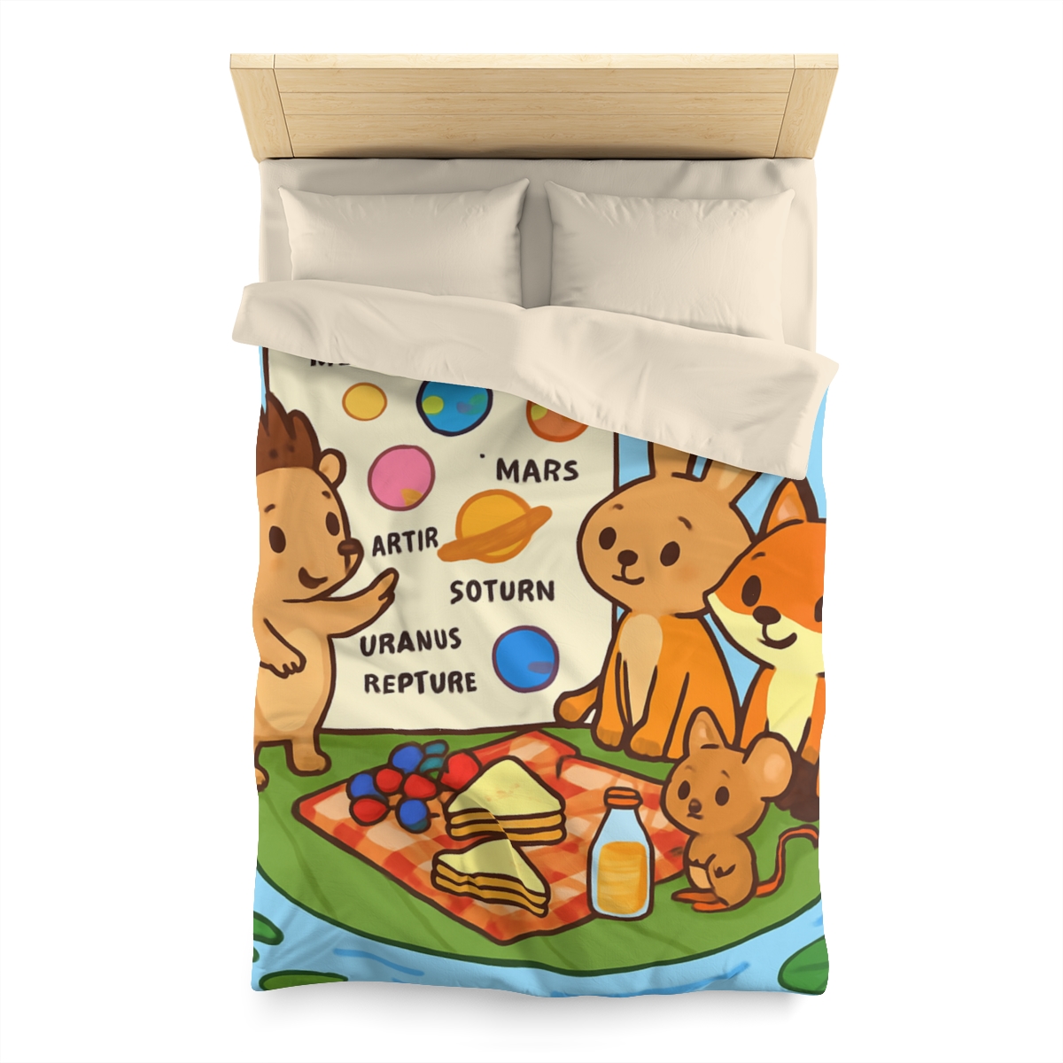 Solar System Picnic On A Floating Leaf stylish duvet covers
