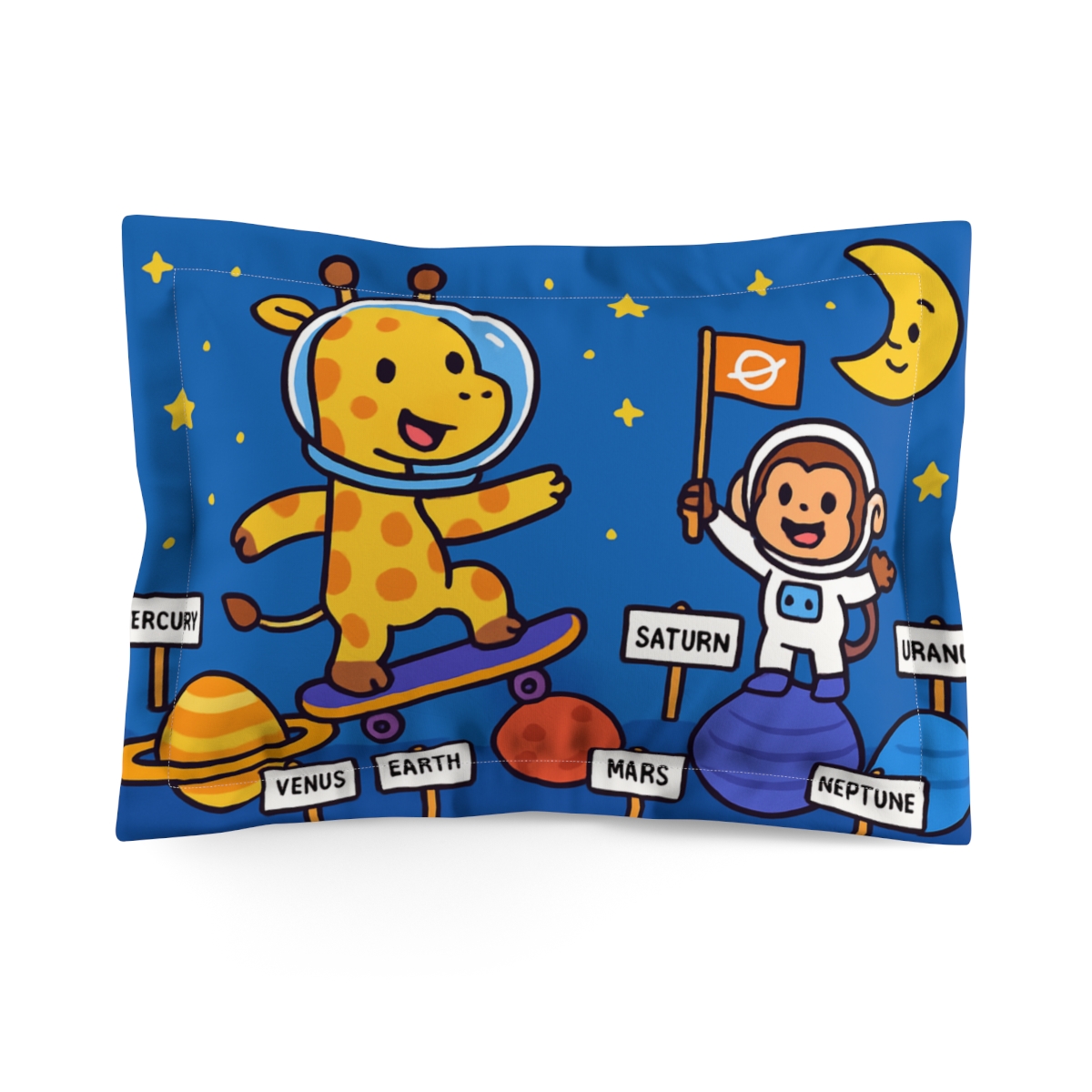 Solar System Skatepark Safari soft plush pillows