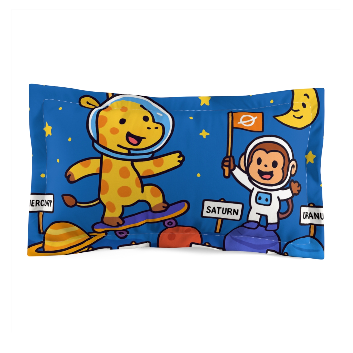Solar System Skatepark Safari soft plush pillows