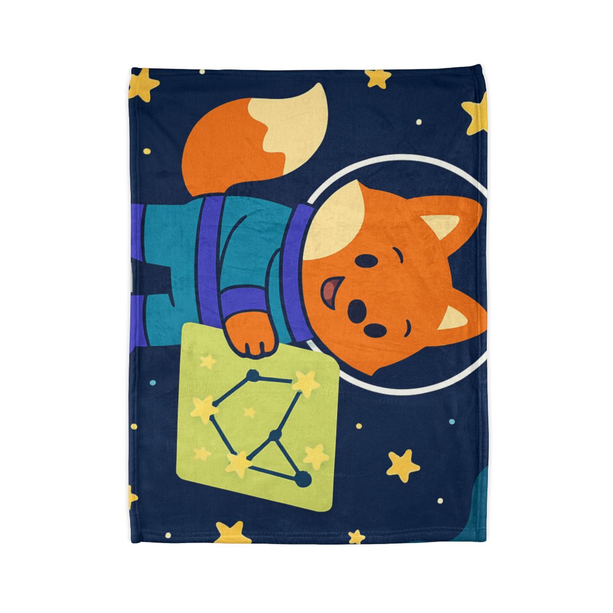 Space Fox And The Star Map warm winter blankets