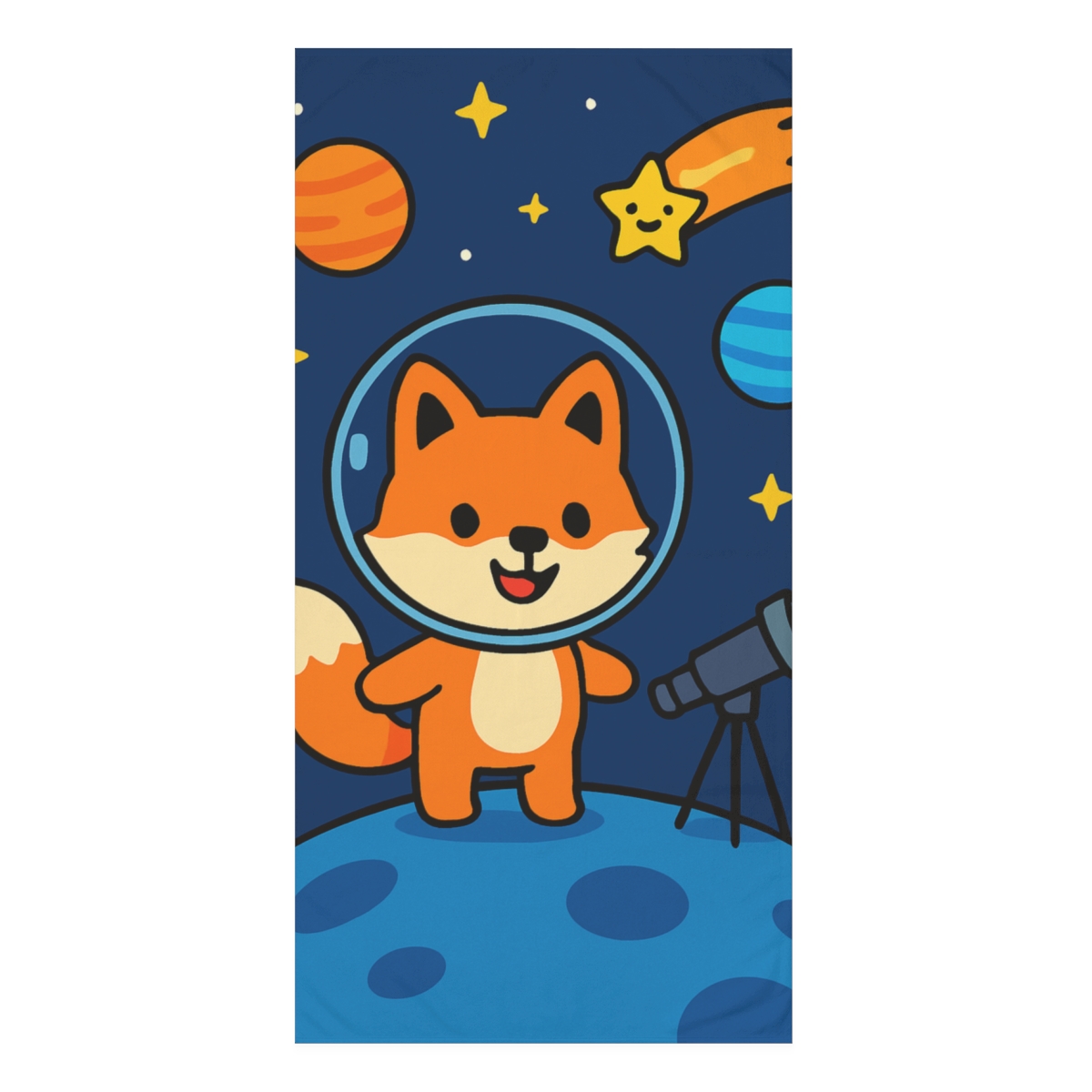 Space Fox Explorer comfortable face towels
