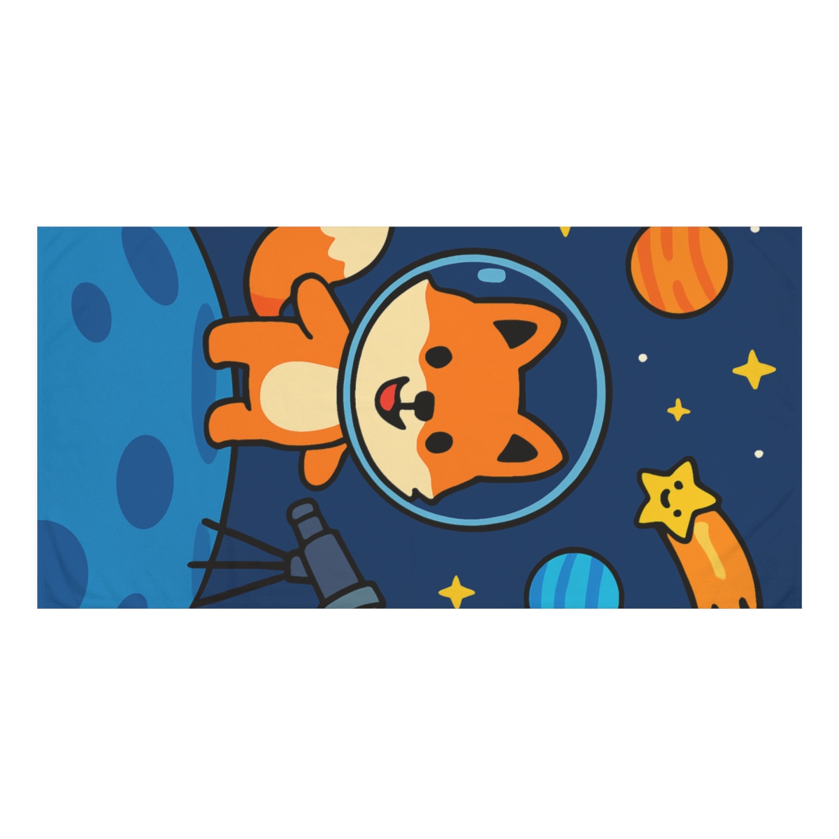 Space Fox Explorer comfortable face towels