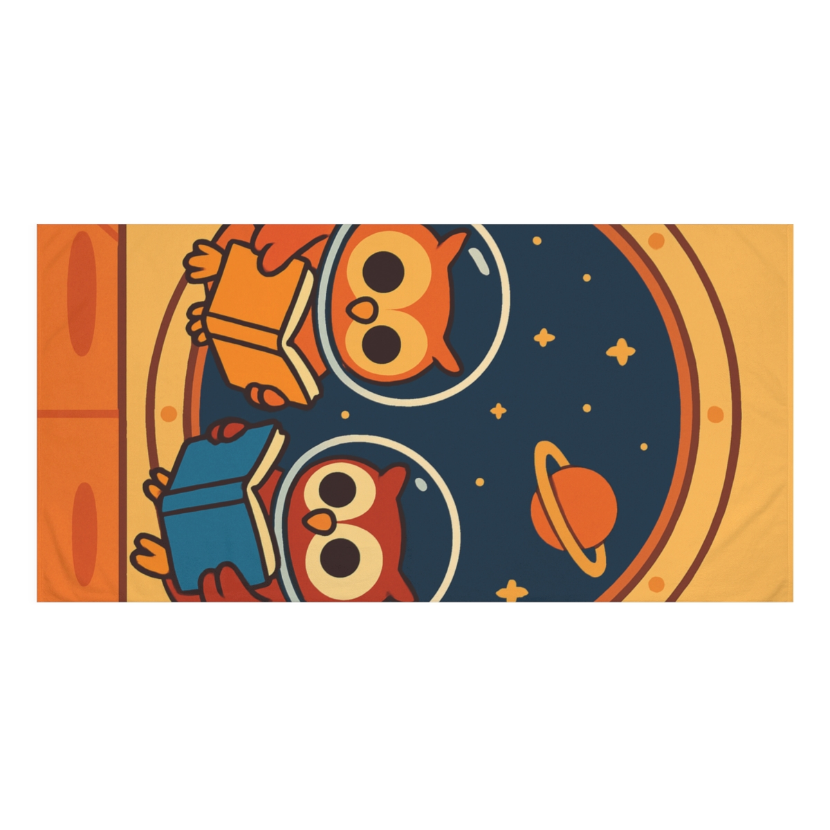 Space Owls Starry Library decorative home towels