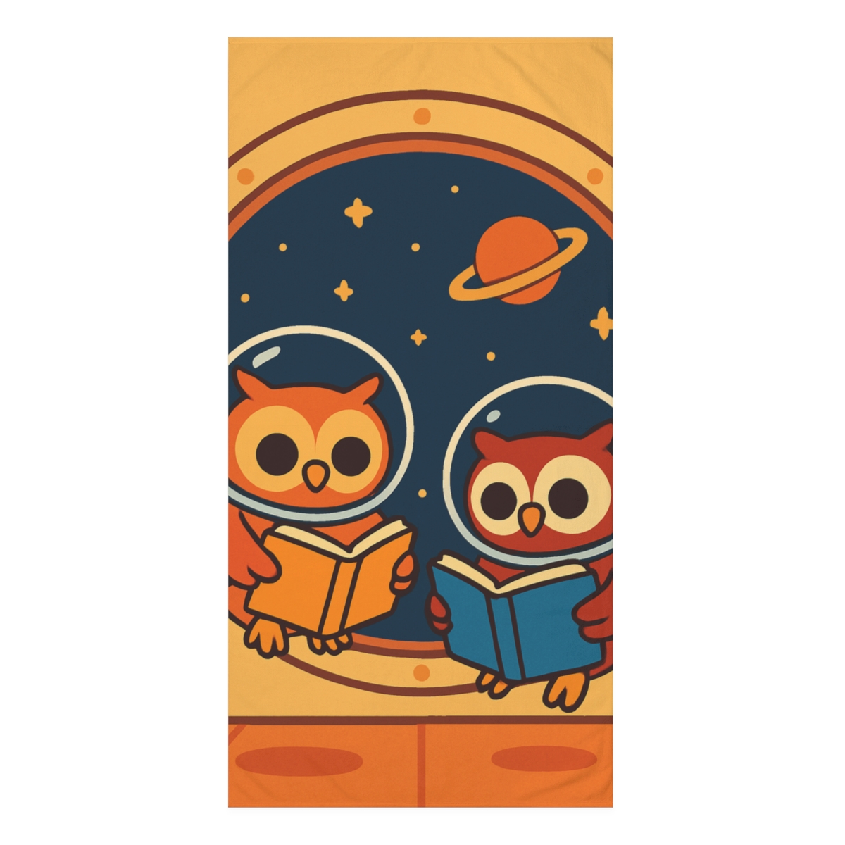 Space Owls Starry Library decorative home towels