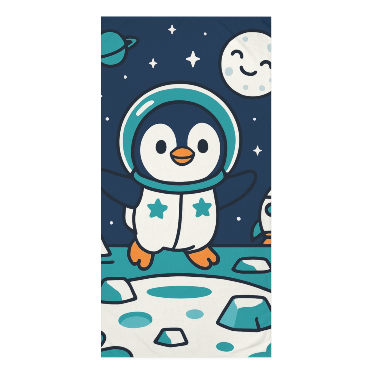 Space Penguin Explorer decorative home towels
