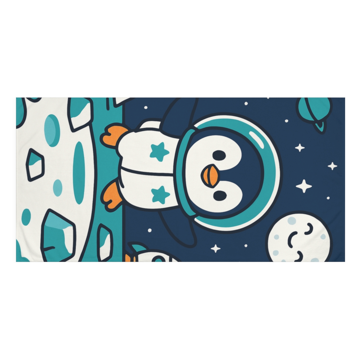 Space Penguin Explorer decorative home towels