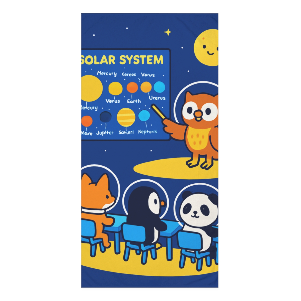 Space School For Animal Astronauts decorative home towels