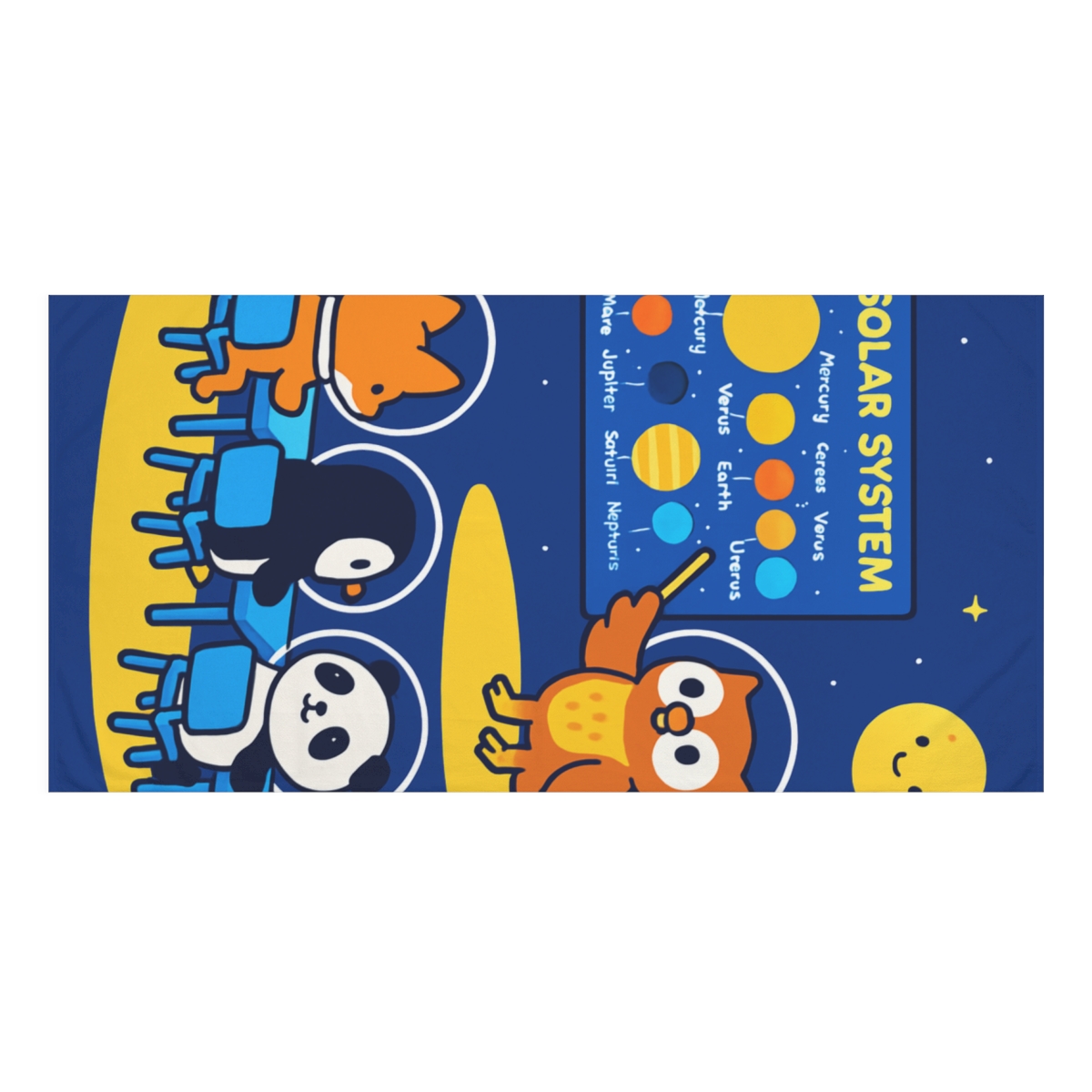 Space School For Animal Astronauts decorative home towels