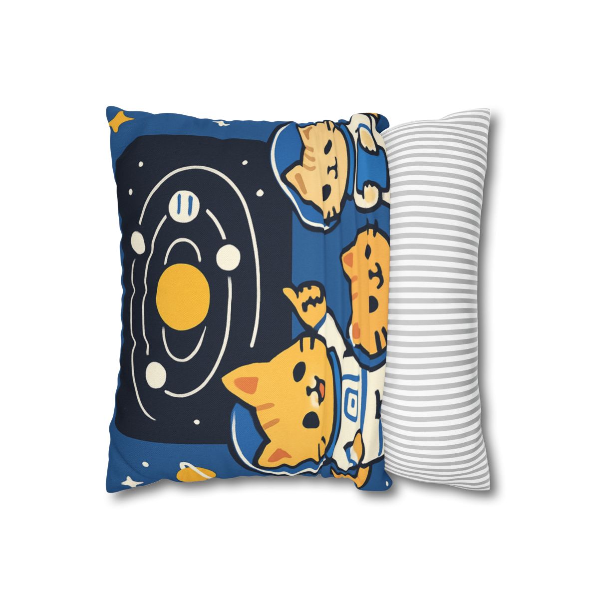 Space School For Curious Cats soft cotton pillow cases
