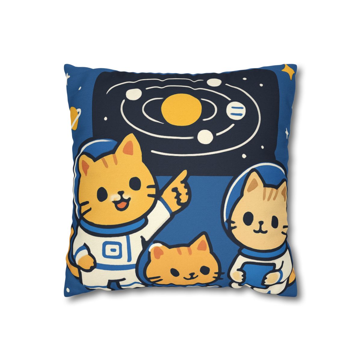 Space School For Curious Cats soft cotton pillow cases