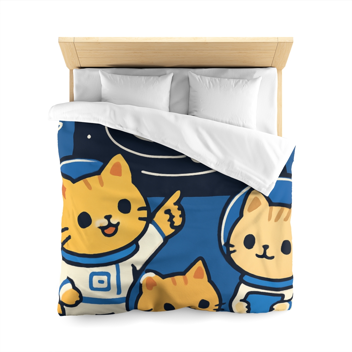 Space School For Curious Cats personalized bedding duvets