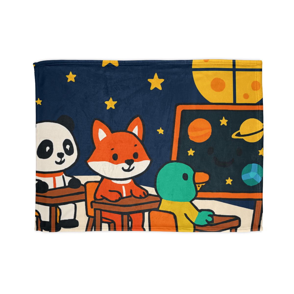 Space School For Curious Critters decorative home blankets