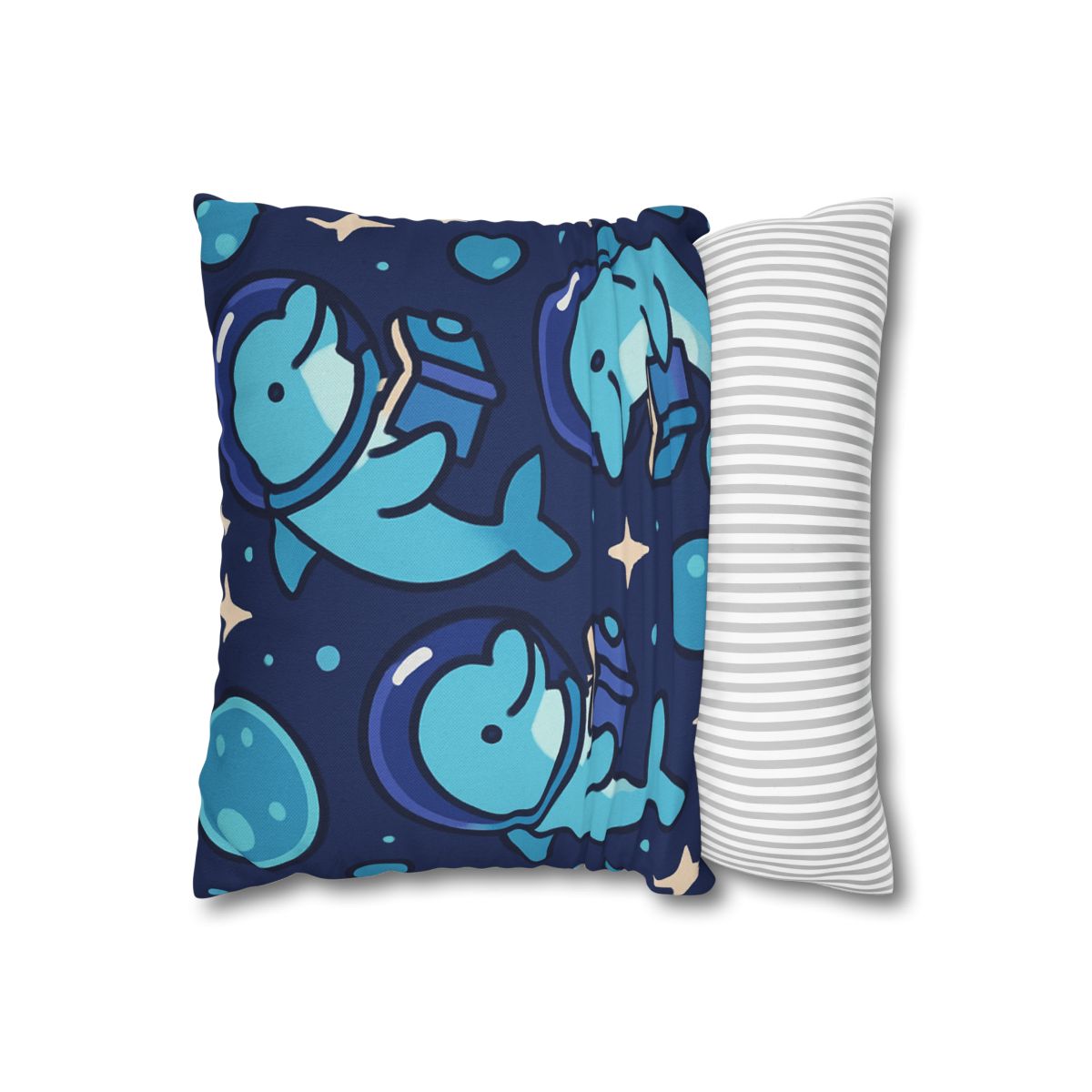 Space School Of Curious Dolphins comfortable bedding pillow covers