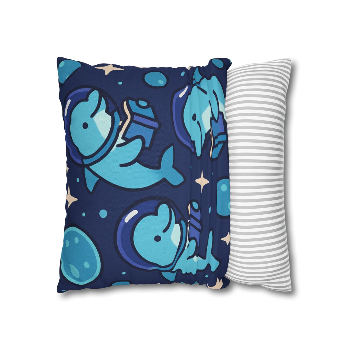 Space School Of Curious Dolphins comfortable bedding pillow covers