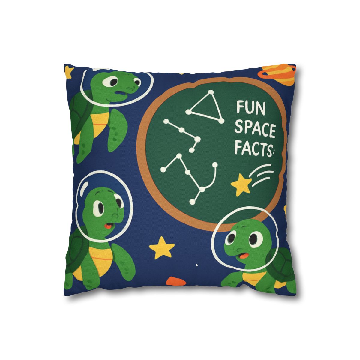 Space School Of Curious Sea Turtles custom pillow cases