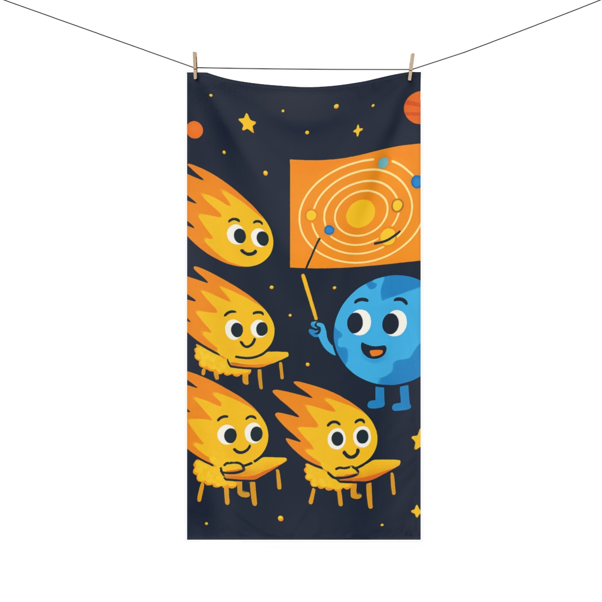Space School Of The Curious Comets comfortable face towels
