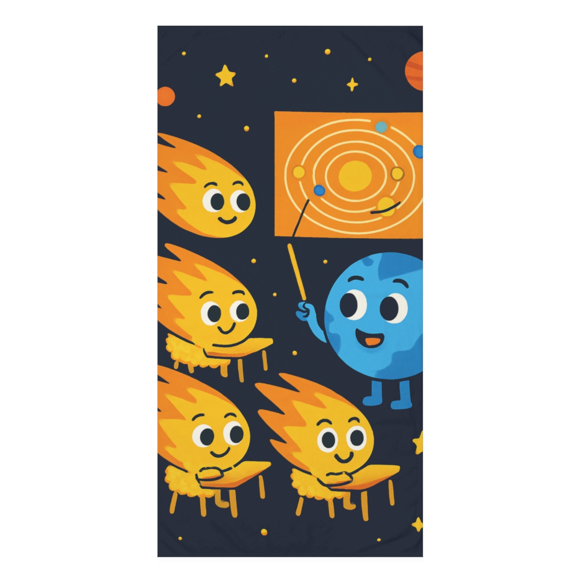 Space School Of The Curious Comets comfortable face towels