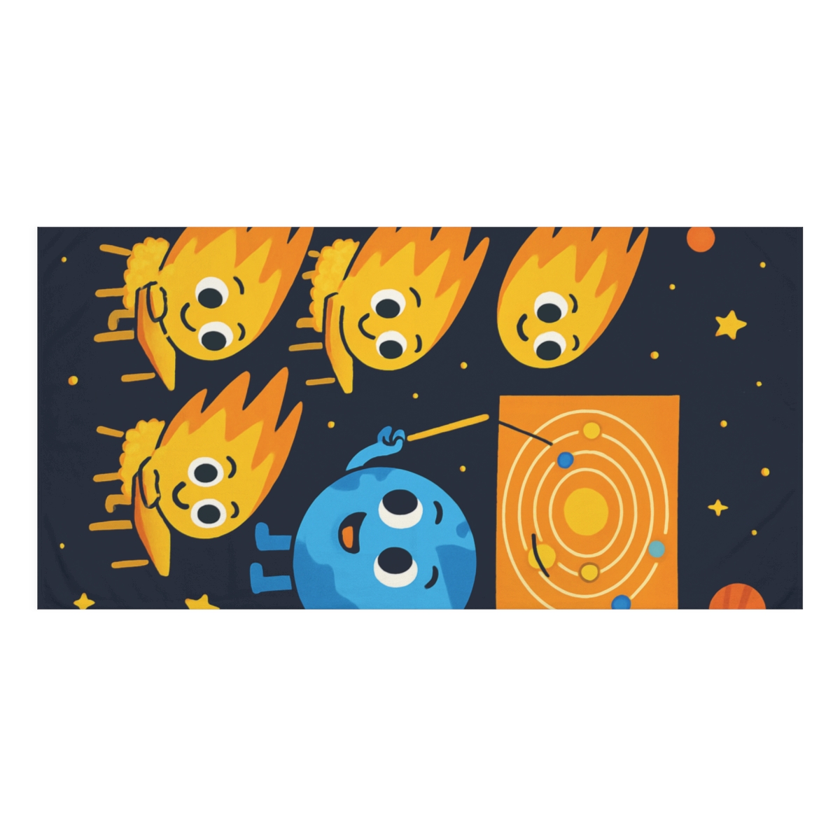 Space School Of The Curious Comets comfortable face towels