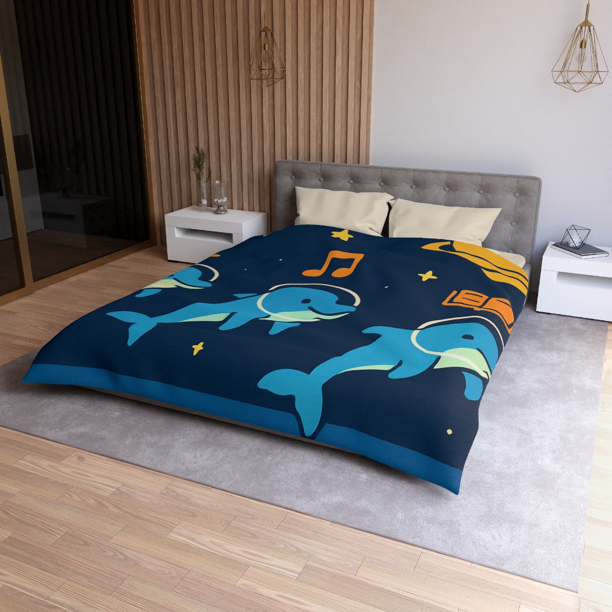 Space School Of The Ocean Dolphins duvets for gifts