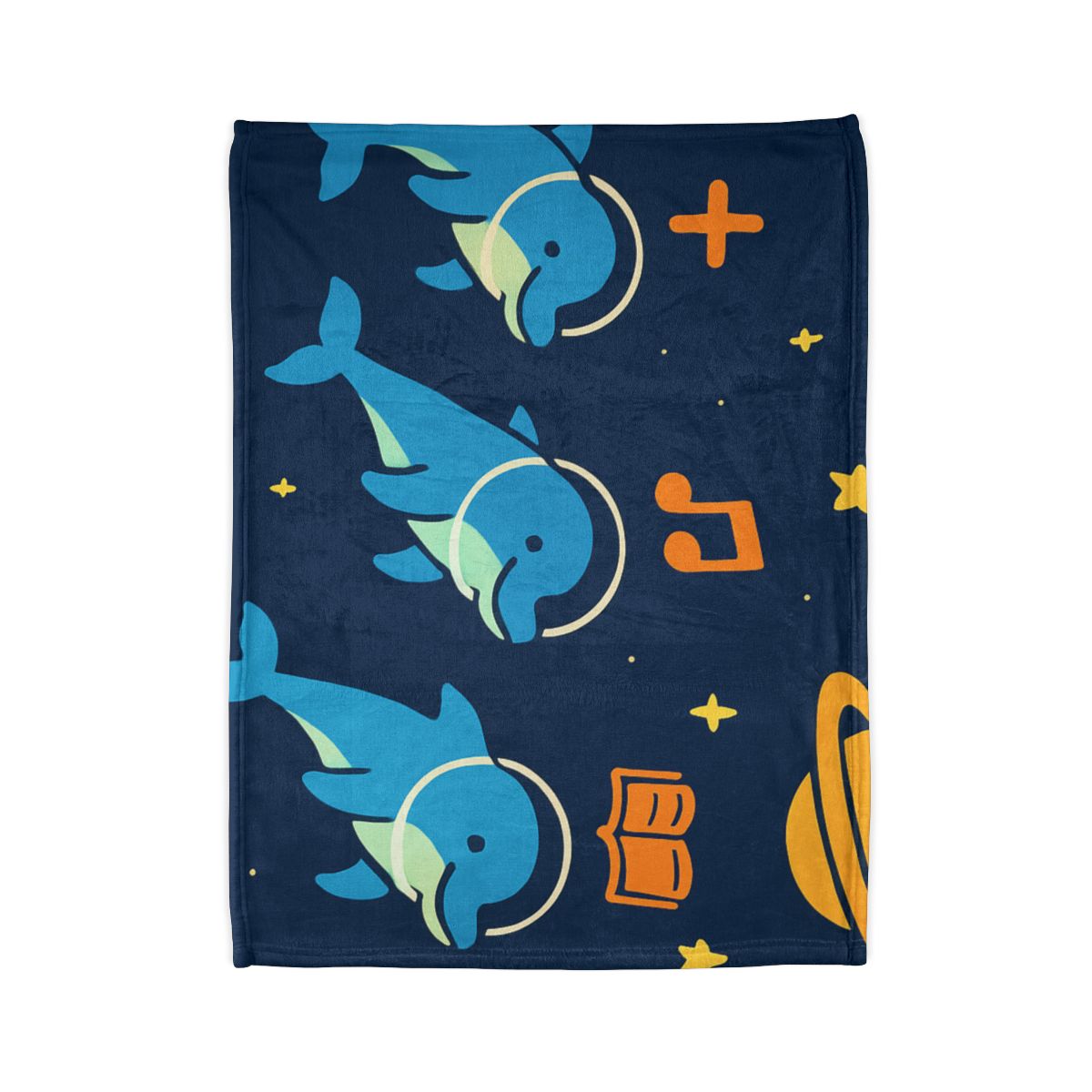 Space School Of The Ocean Dolphins stylish throw blankets