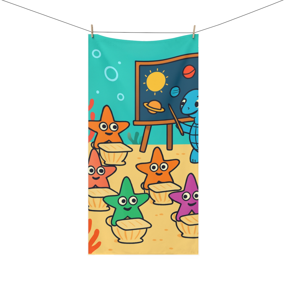 Space School Of The Starfish personalized bath towels