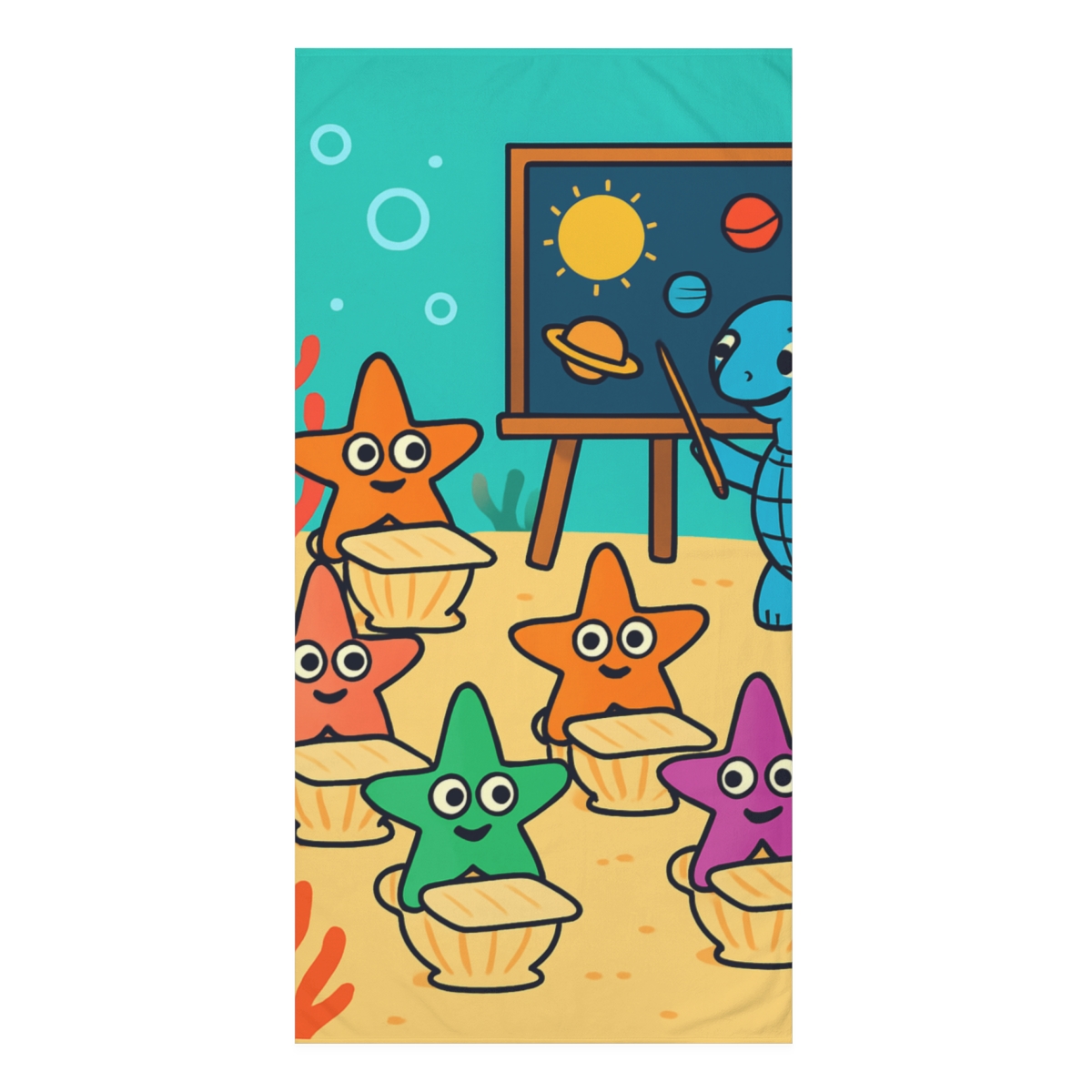 Space School Of The Starfish personalized bath towels