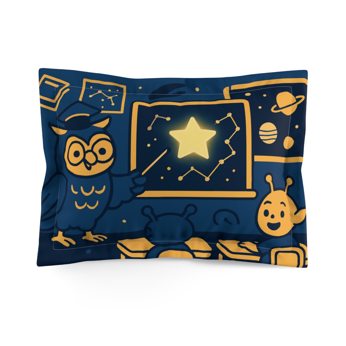 Space School Owl unique shape pillows