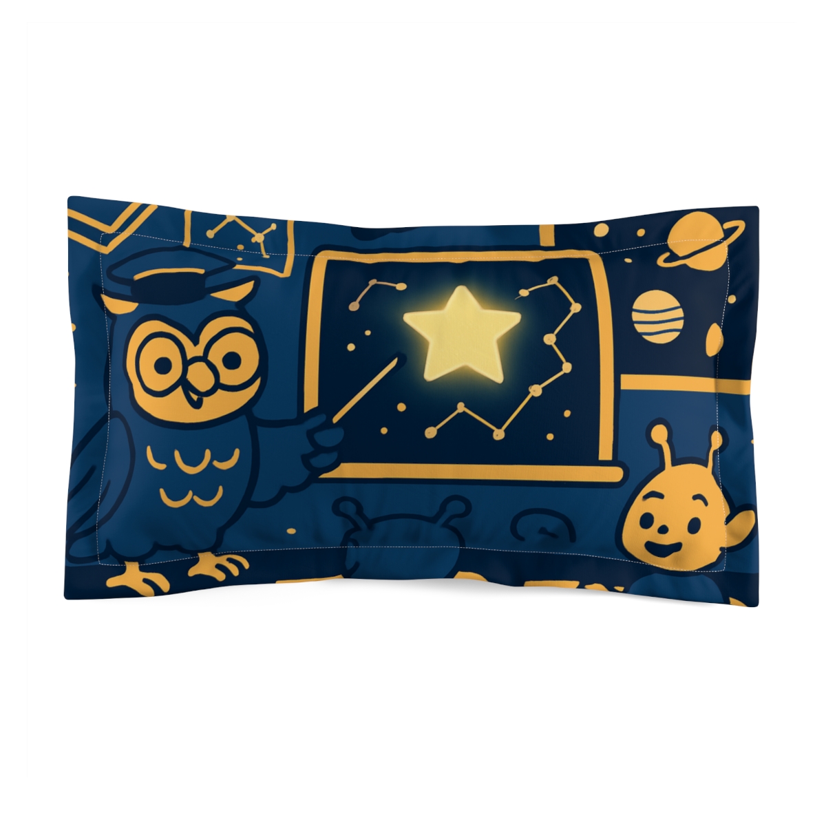 Space School Owl unique shape pillows