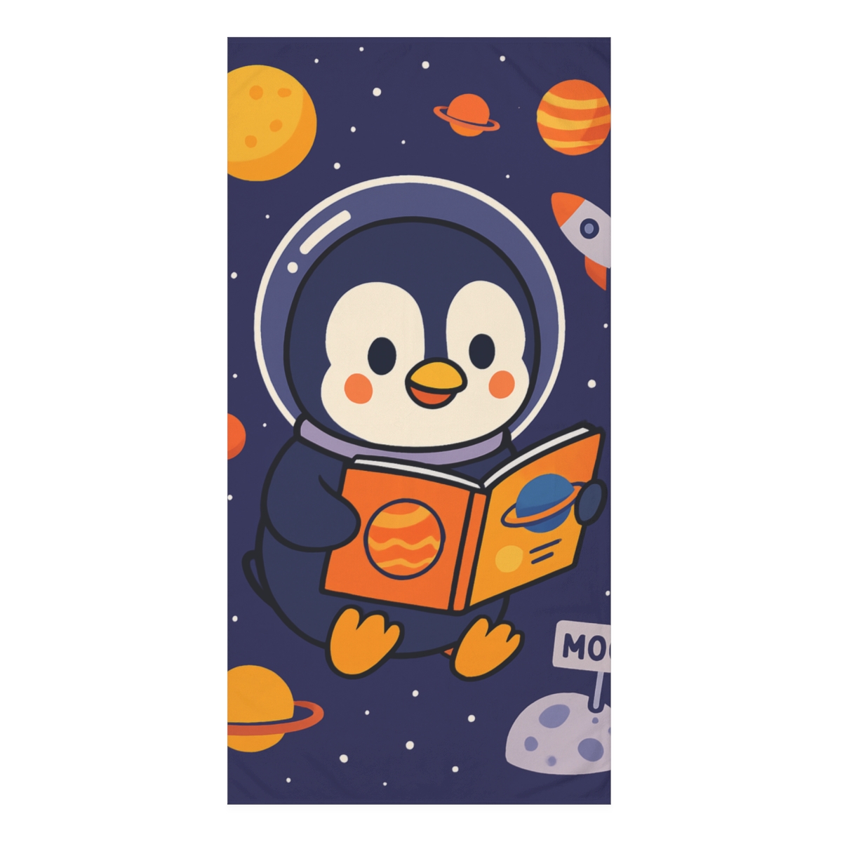 Space School Penguin Explorer soft cotton towels