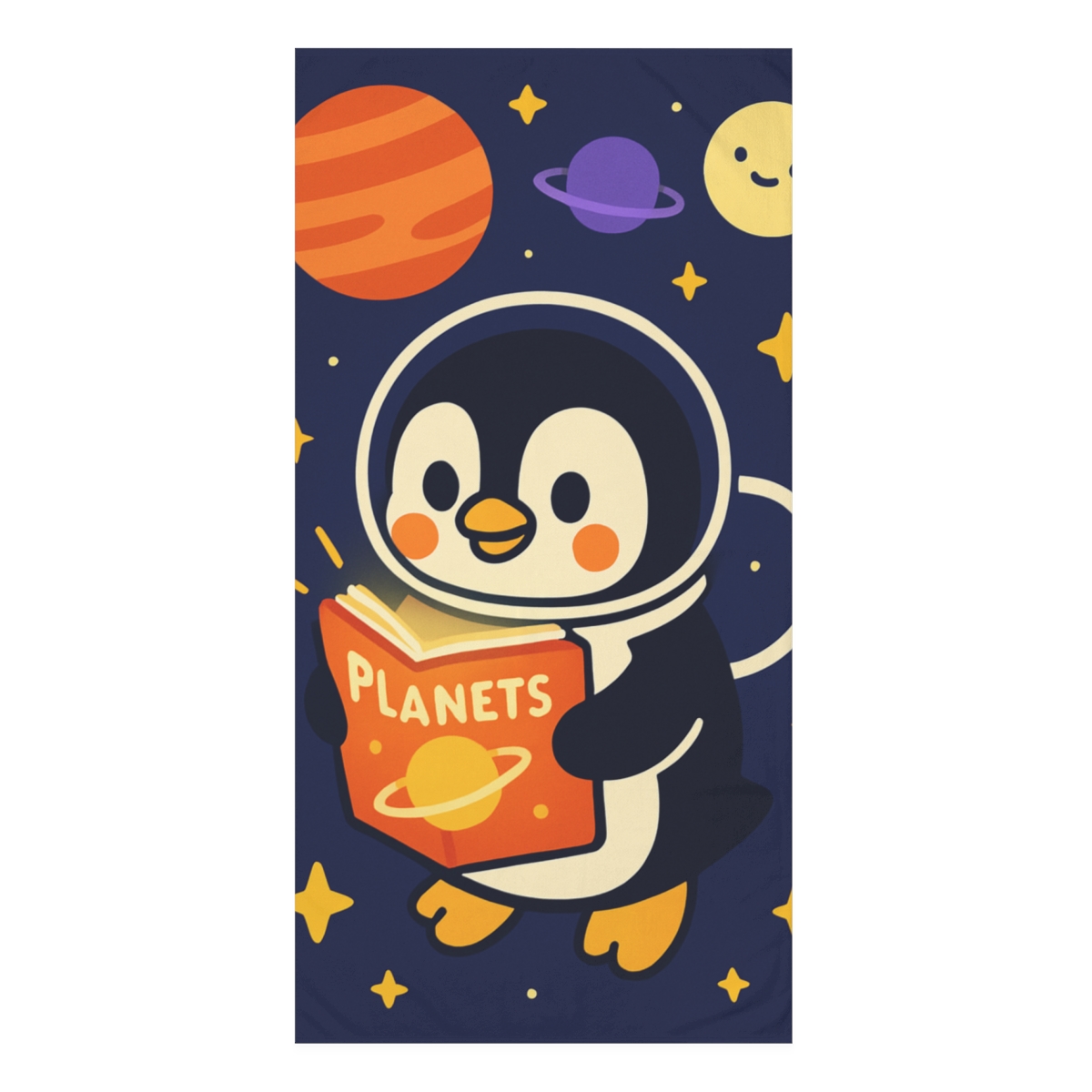 Space School Penguin Explorer custom towels